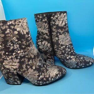 Floral Patterned Ankle Boots